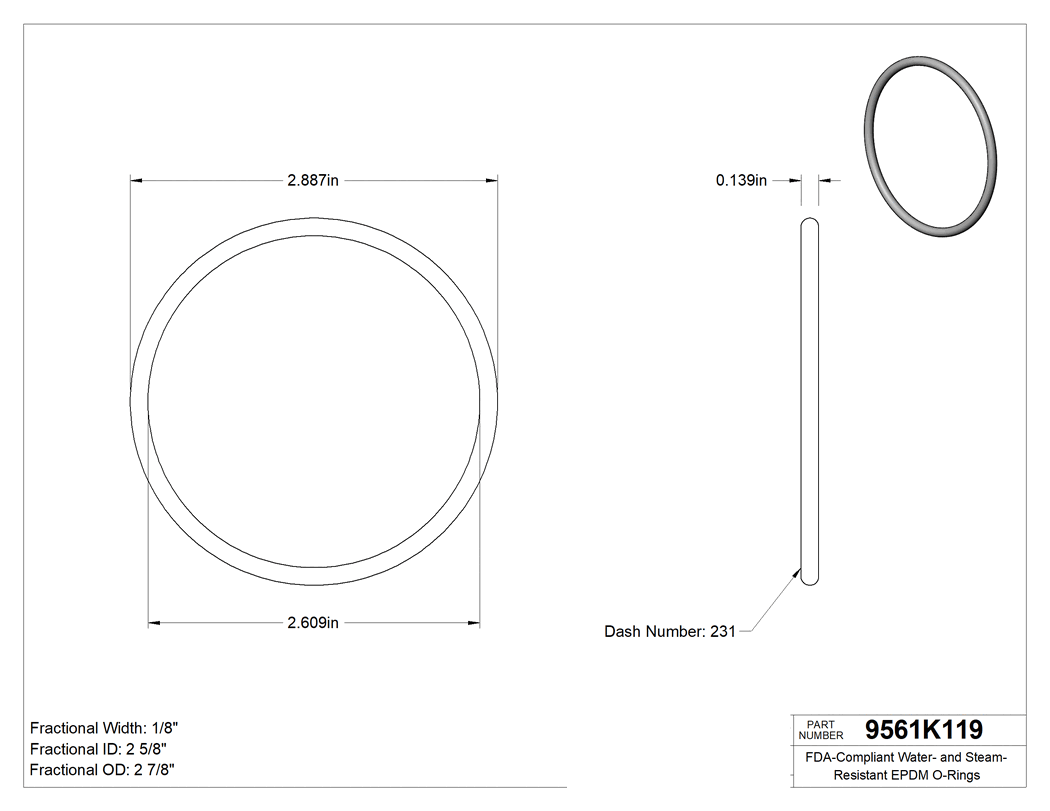 Technical drawing - 9561K119